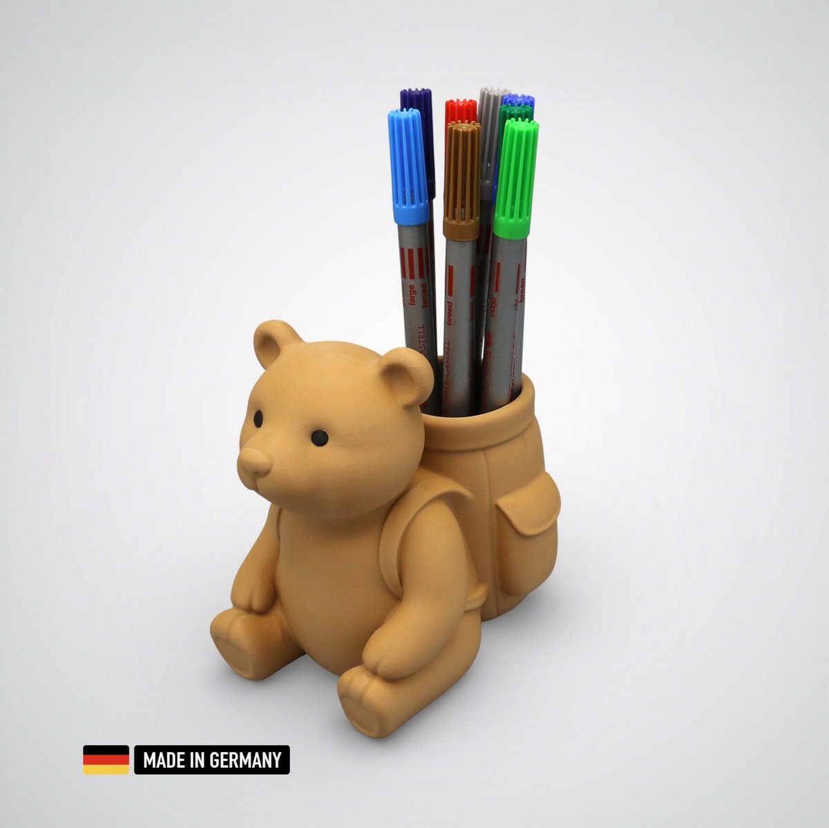 bärenfreund stiftehalter, braun matt ca. 151x119x120mm / dekoration