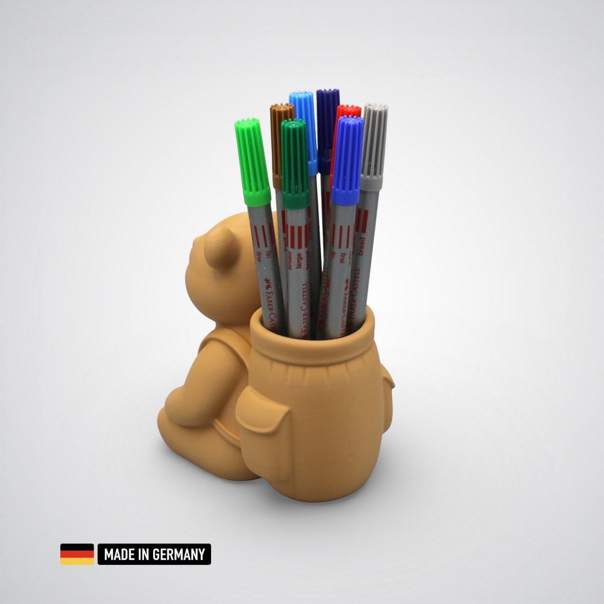 bärenfreund stiftehalter, braun matt ca. 151x119x120mm / dekoration