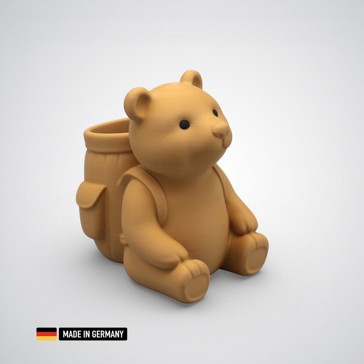 bärenfreund stiftehalter, braun matt ca. 151x119x120mm / dekoration