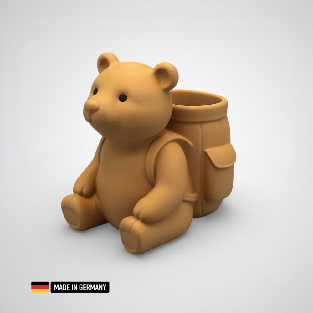 bärenfreund stiftehalter, braun matt ca. 151x119x120mm / dekoration