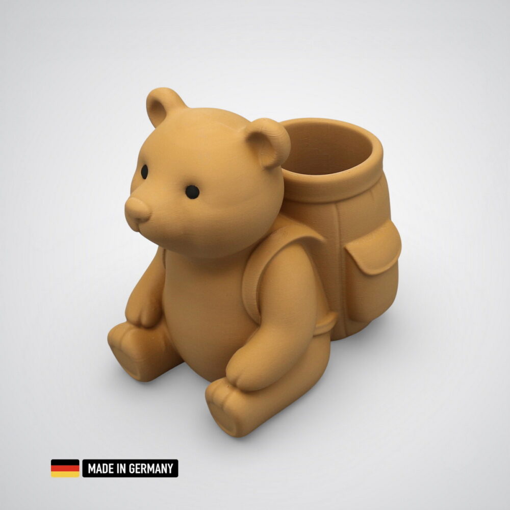 bärenfreund stiftehalter, braun matt ca. 151x119x120mm / dekoration