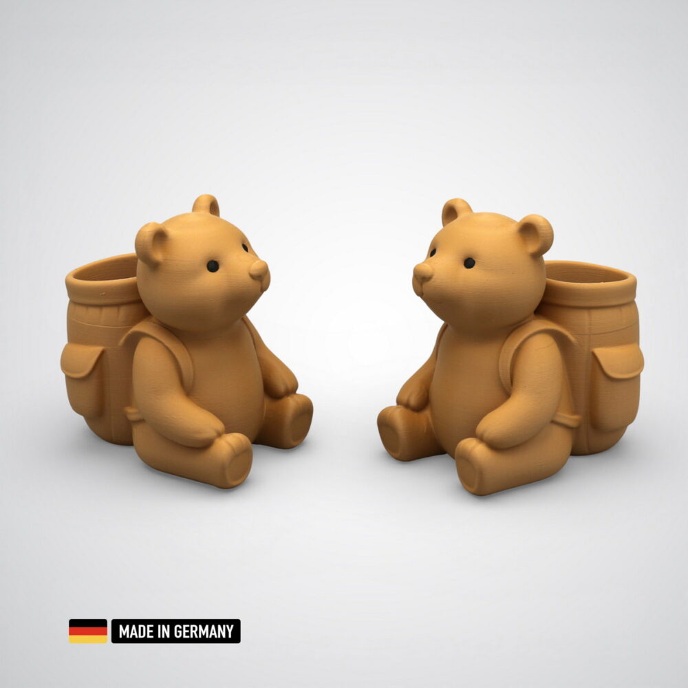 bärenfreund stiftehalter, braun matt ca. 151x119x120mm / dekoration