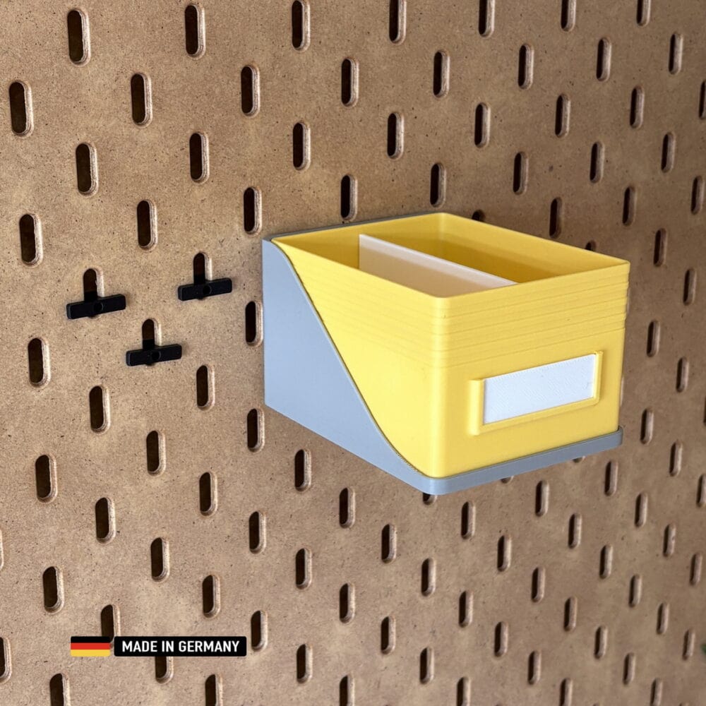 sortierbox system für ikea skadis lochwand mit halterung, große farbauswahl