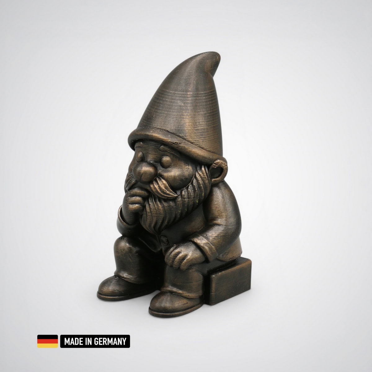 grübelzwerg brushes figur metallic optik handveredelt 3d druck