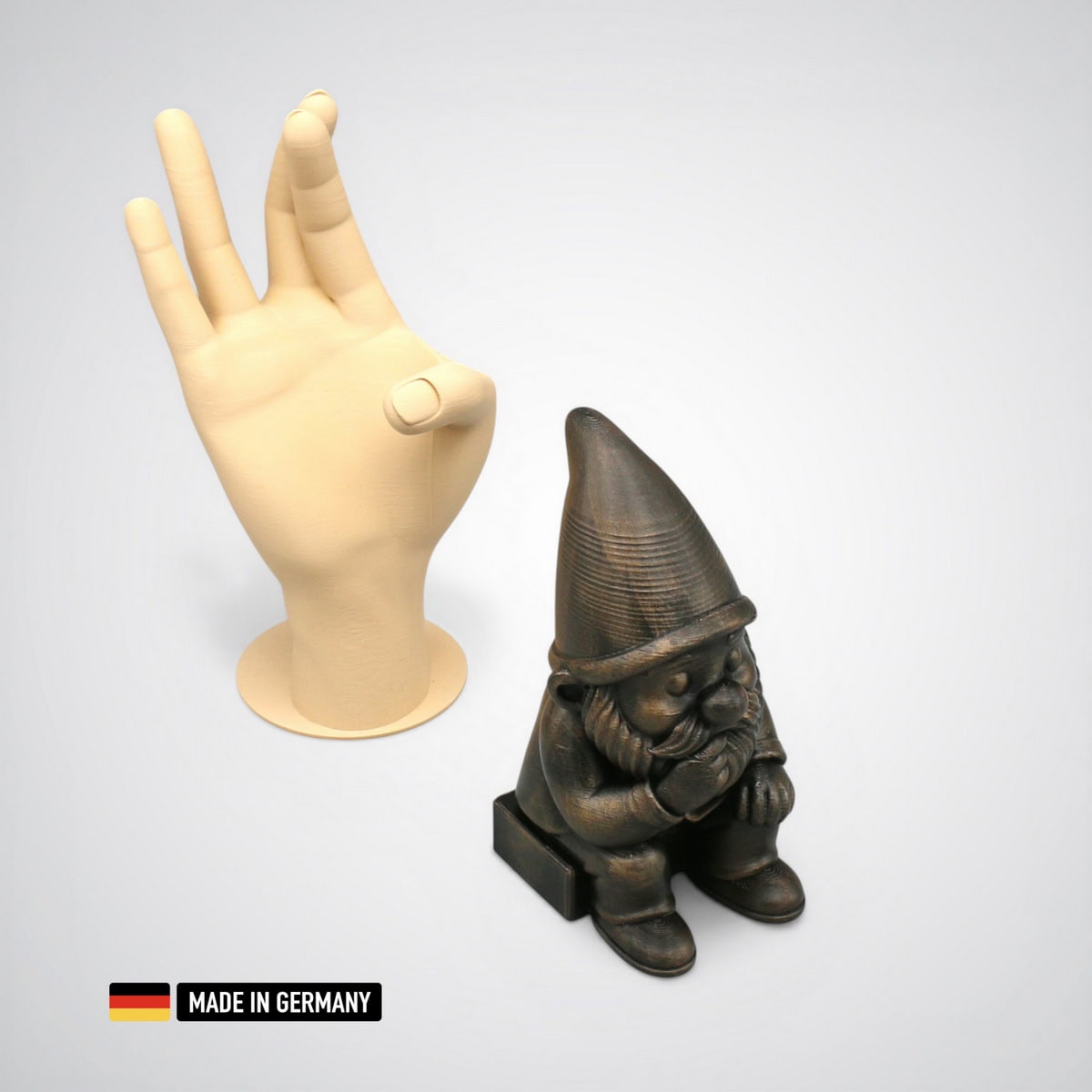 grübelzwerg brushes figur metallic optik handveredelt 3d druck