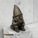 grübelzwerg brushes figur metallic handveredelt garten deko