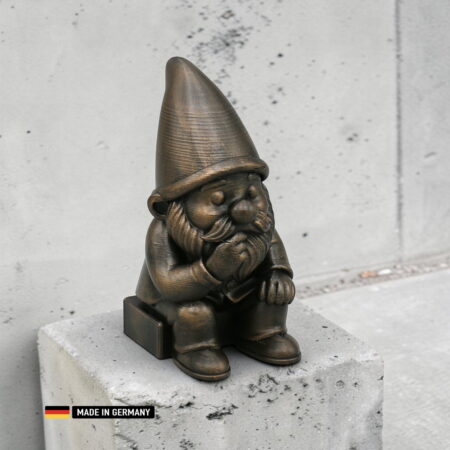 grübelzwerg brushes figur metallic handveredelt garten deko