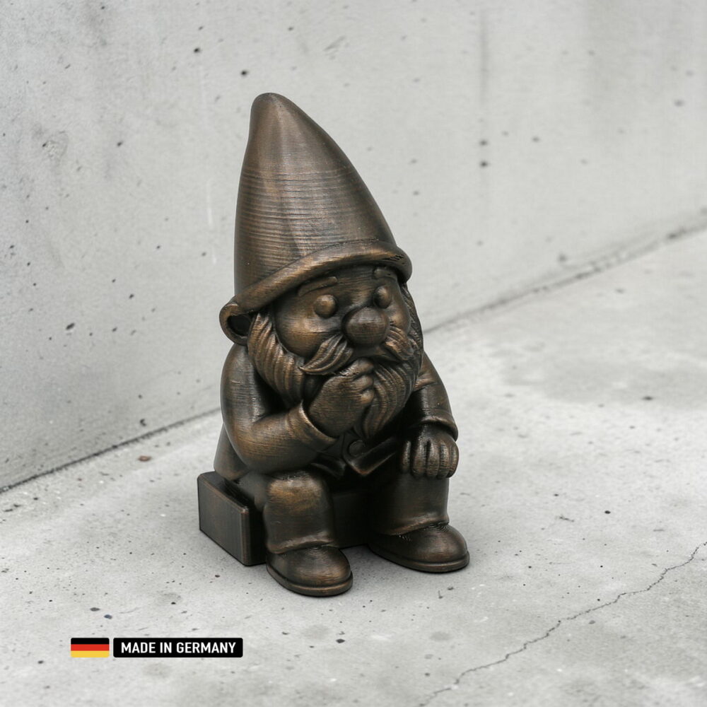 grübelzwerg brushes figur metallic handveredelt garten deko