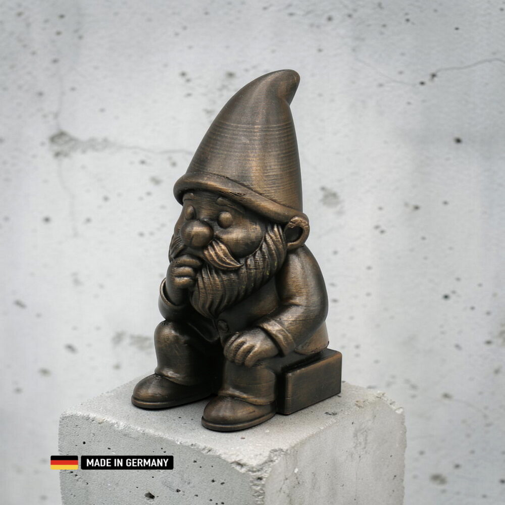 grübelzwerg brushes figur metallic handveredelt garten deko