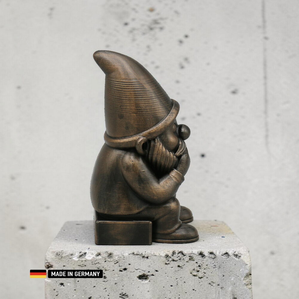 grübelzwerg brushes figur metallic handveredelt garten deko