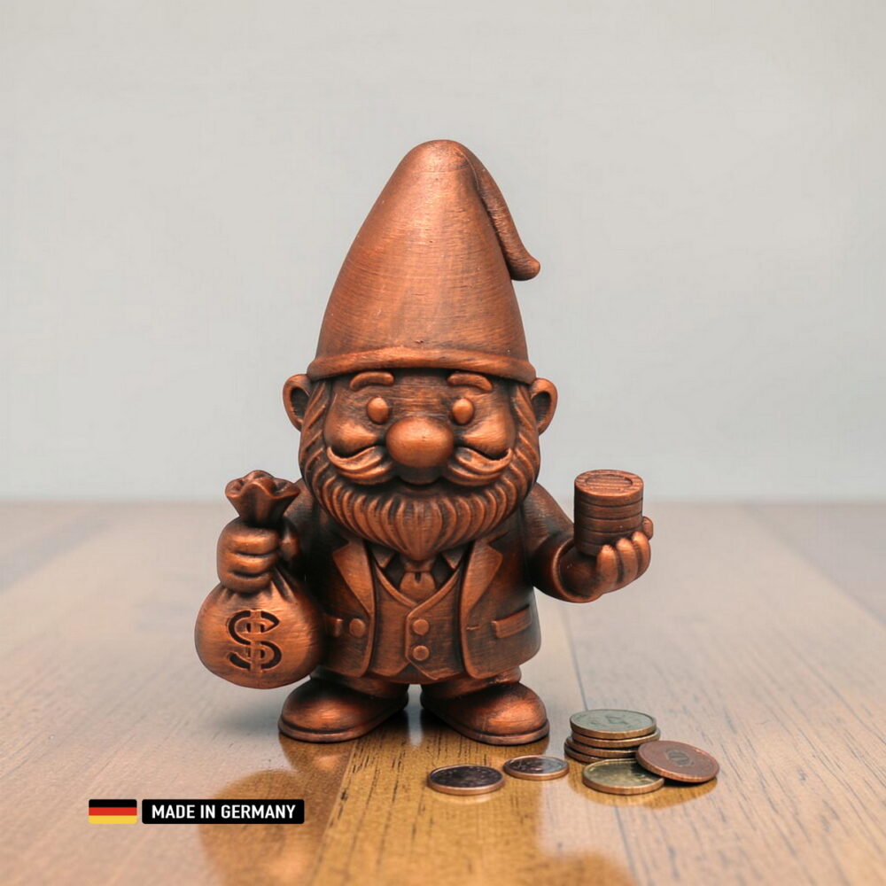 banker gnom finanzmarkt der zwergenwelt – handveredelte figur 140 mm