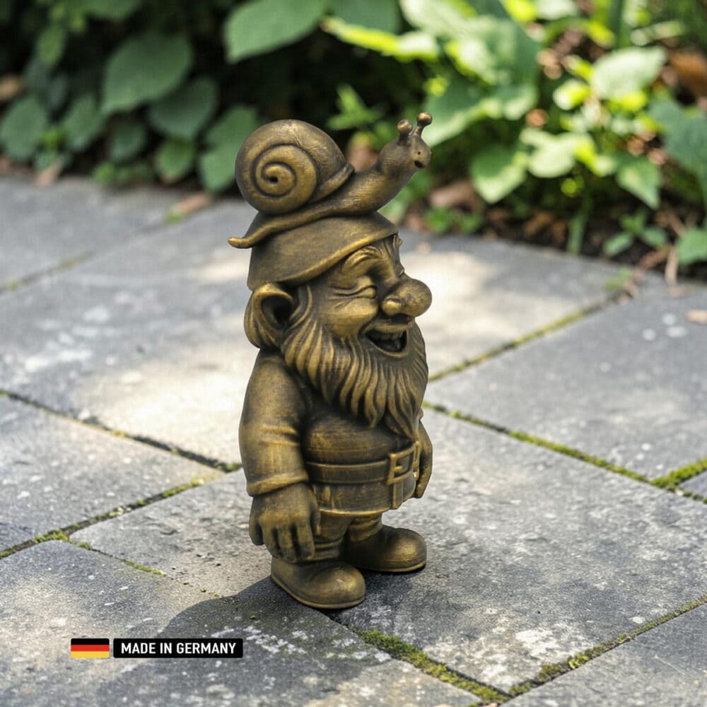 langsamer zwerg / schnecken gnom – handveredelte figur 140 mm