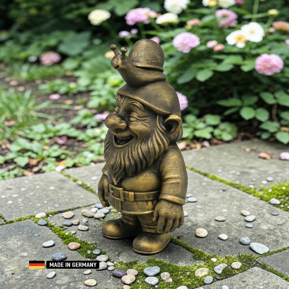 langsamer zwerg / schnecken gnom – handveredelte figur 140 mm