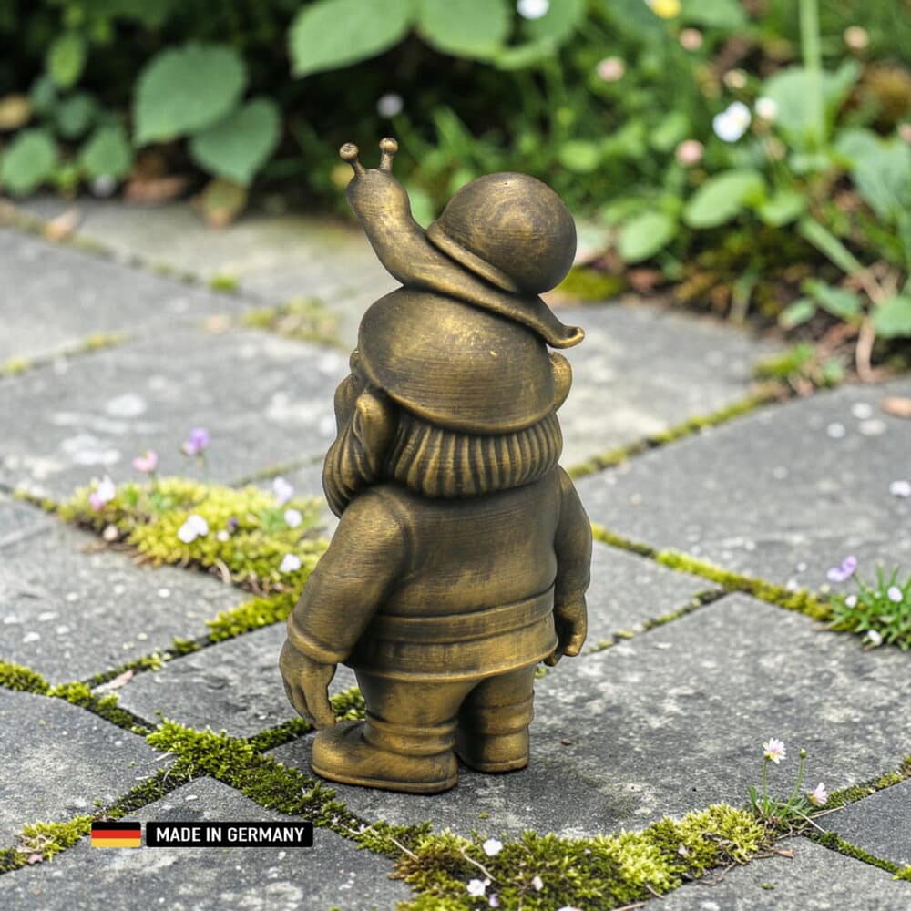 langsamer zwerg / schnecken gnom – handveredelte figur 140 mm