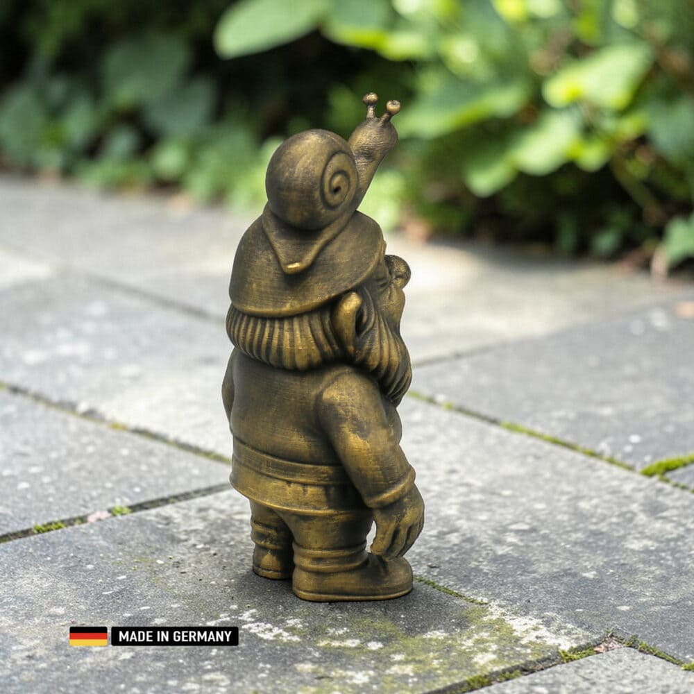 langsamer zwerg / schnecken gnom – handveredelte figur 140 mm