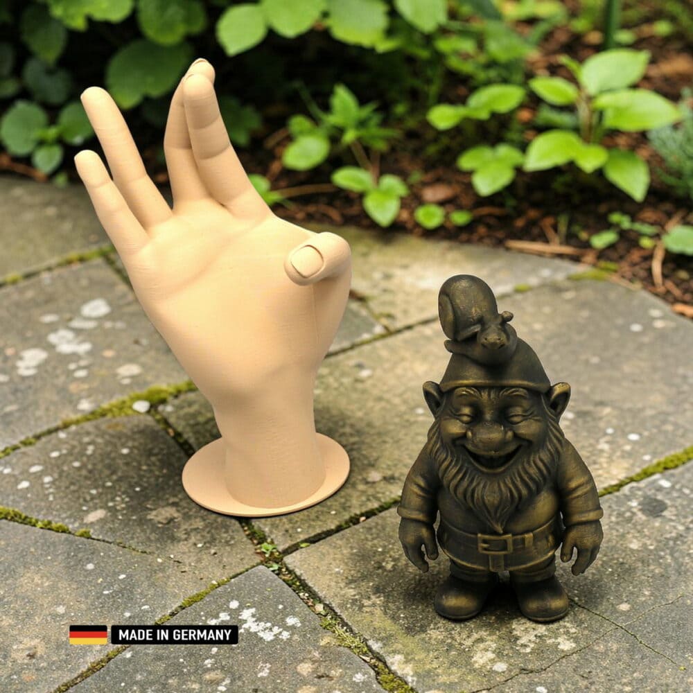 langsamer zwerg / schnecken gnom – handveredelte figur 140 mm