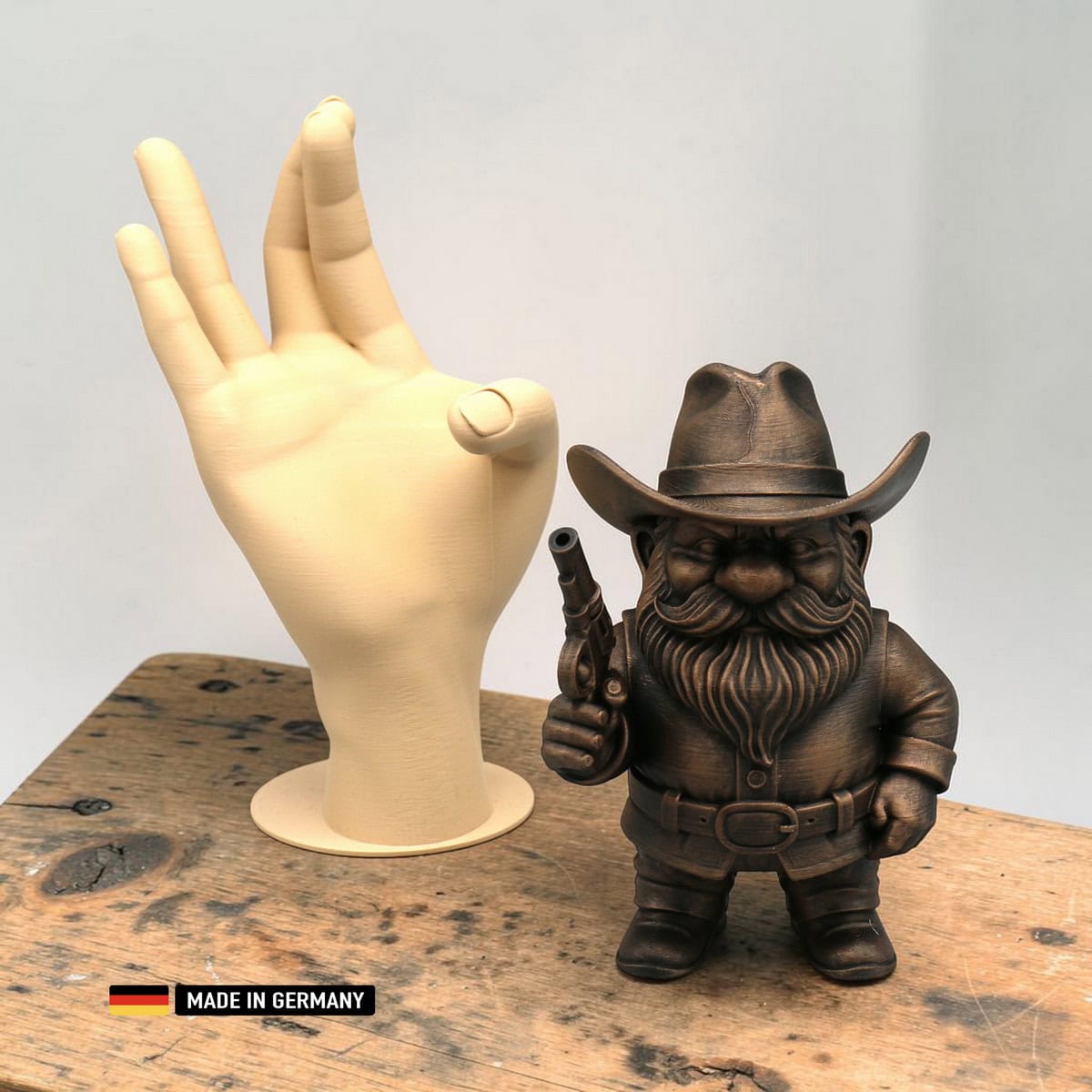 cowboy gnom figur sheriff zwerg revolverheld brushes