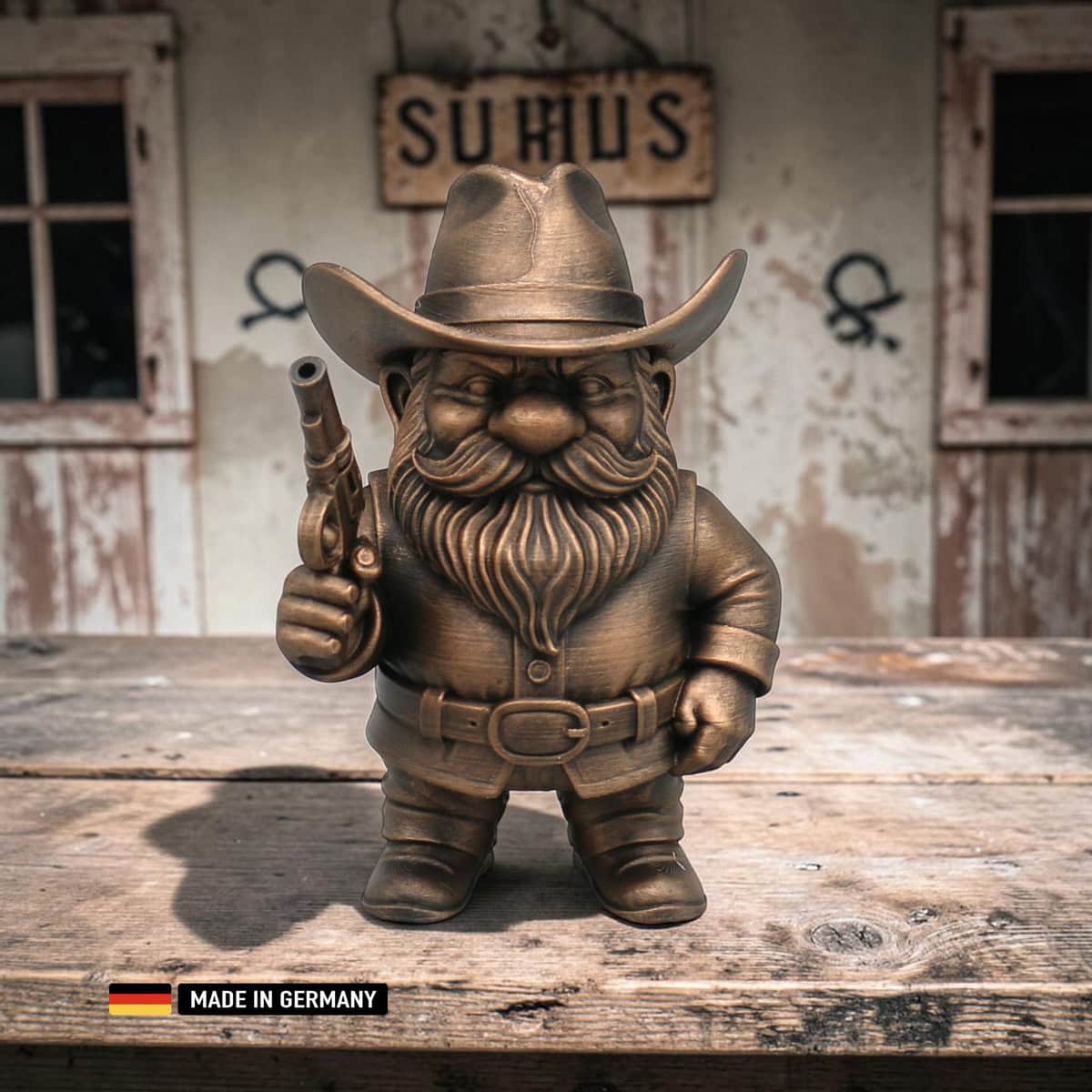 cowboy gnom figur sheriff zwerg revolverheld brushes