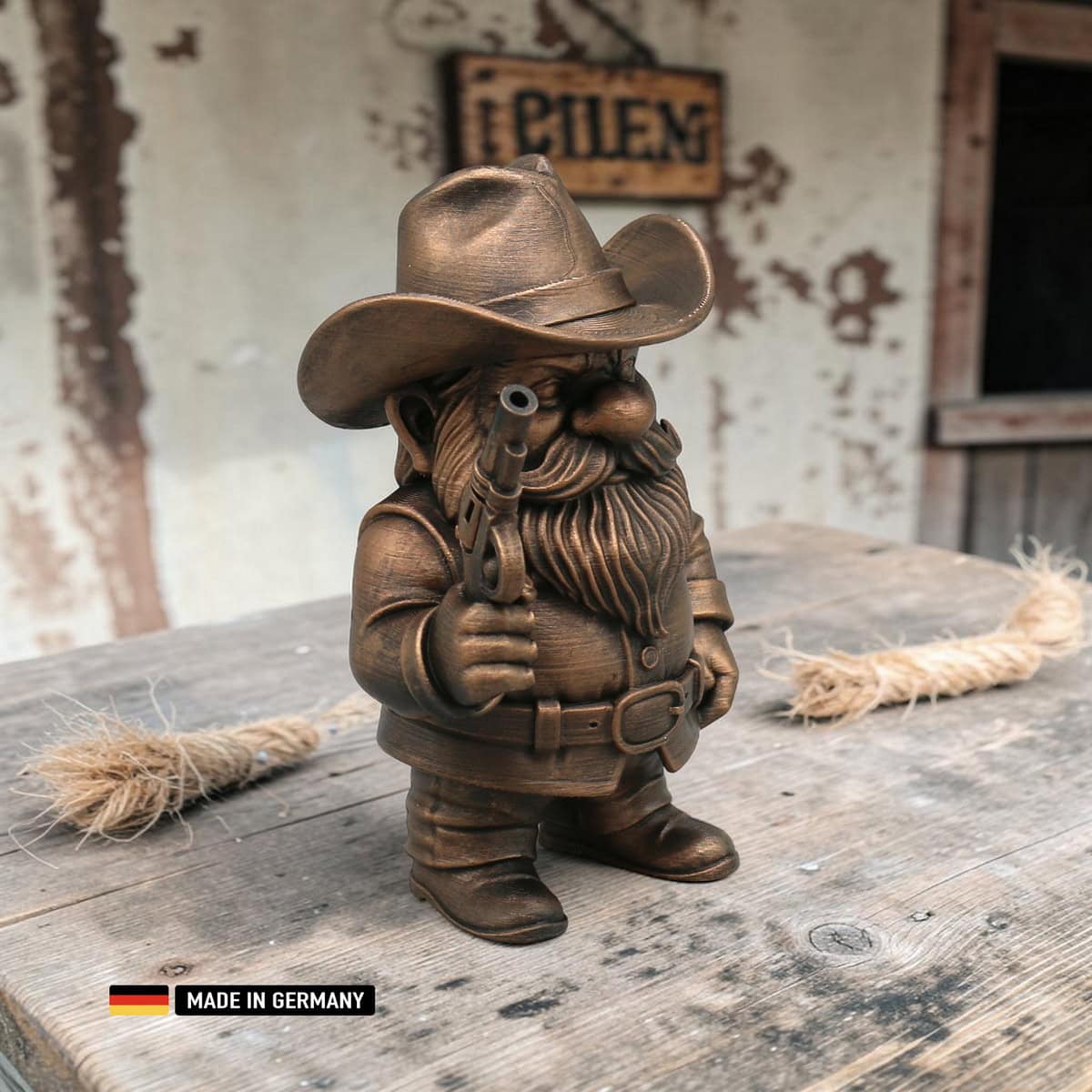 cowboy gnom figur sheriff zwerg revolverheld brushes