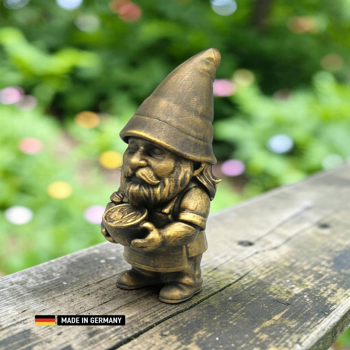 barista gnom / zwerg mit kaffee – handveredelte figur 140 mm brushes