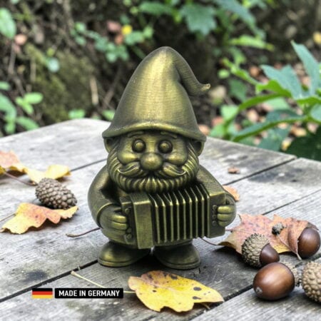 musiker gnom mit akkordeon – dekofigur für garten, beet und fensterbank