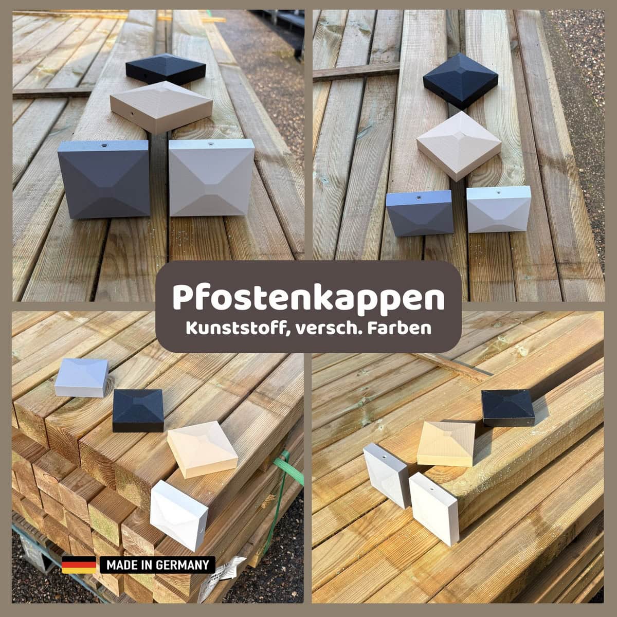 pfostenkappe kunststoff pfosten abdeckung universal, verschiedene größen und farben