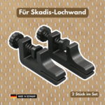 tischhalterung für skadis lochwand (2 stück) mobile tischzwinge klemmbefestigung für lochwand / befestigung, glasfaserverstärkt extra robust