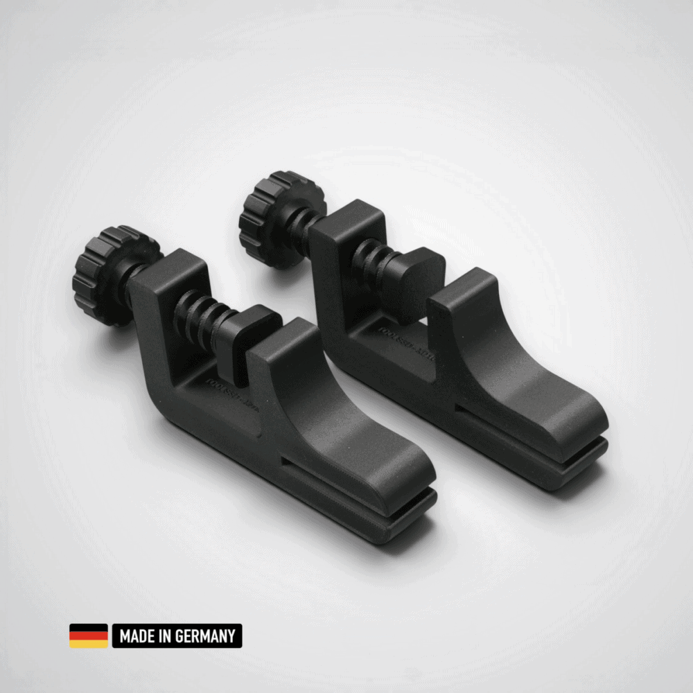 tischhalterung für skadis lochwand (2 stück) mobile tischzwinge klemmbefestigung für lochwand / befestigung, glasfaserverstärkt extra robust