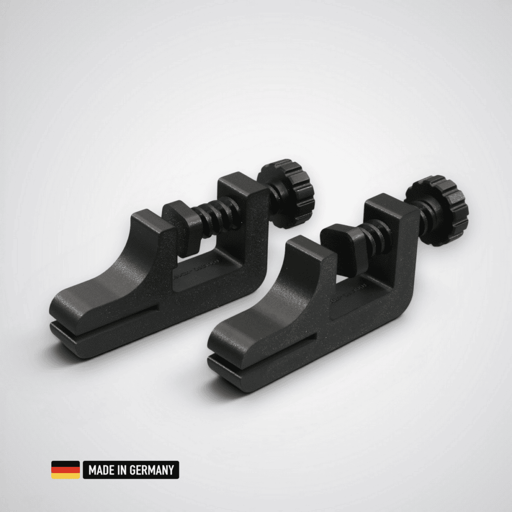 tischhalterung für skadis lochwand (2 stück) mobile tischzwinge klemmbefestigung für lochwand / befestigung, glasfaserverstärkt extra robust