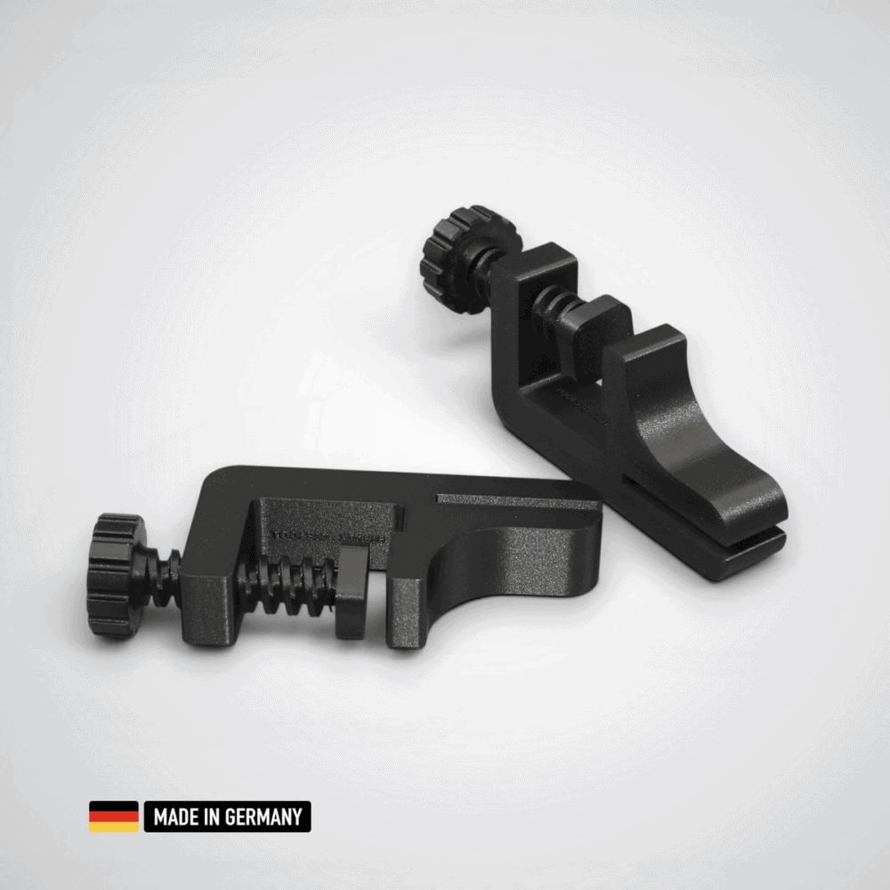 tischhalterung für skadis lochwand (2 stück) mobile tischzwinge klemmbefestigung für lochwand / befestigung, glasfaserverstärkt extra robust