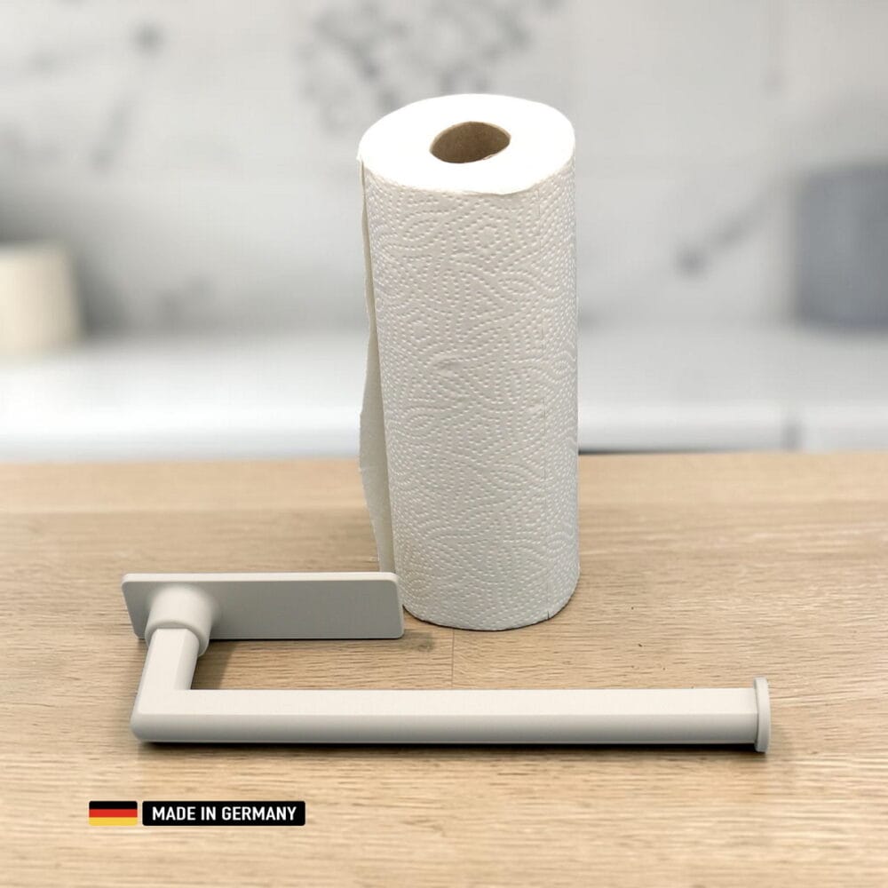 küchenrollenhalter zum kleben – premium wandhalter ohne bohren in hell beige