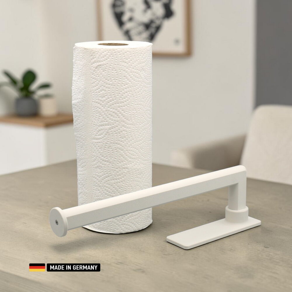 küchenrollenhalter zum kleben – premium wandhalter ohne bohren in hell beige