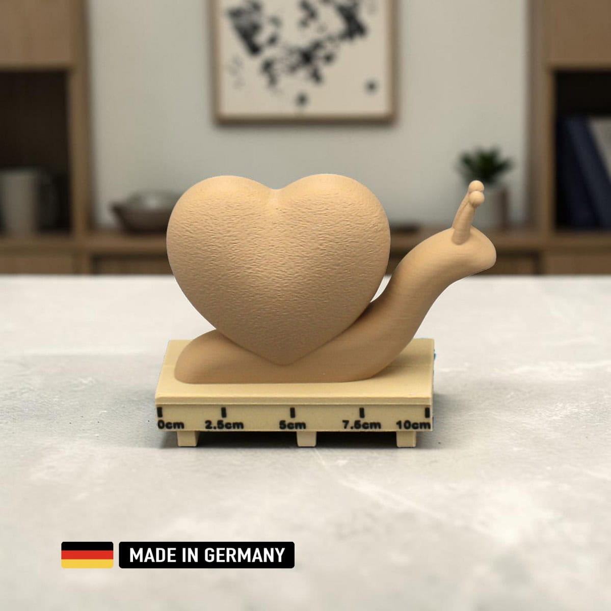 schnecken mit herz dekoration 3er set – moderne tischdekoration in weiß, schwarz & beige