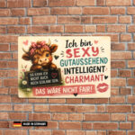 lustiges schild sexy gutaussehend intelligent charmant – dekoschild funschild