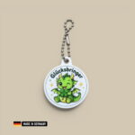 drachenbaby glücksbringer schlüsselanhänger mit glücks kleeblatt kleiner drache