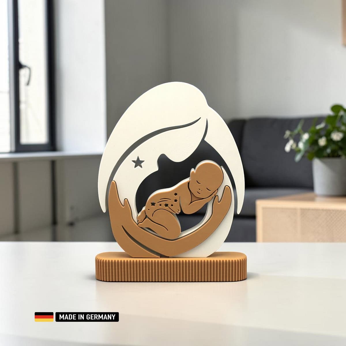 schlafendes baby stehkarte – ewige liebe mit händen & stern schlafendes baby stehkarte – ewige liebe mit händen & stern