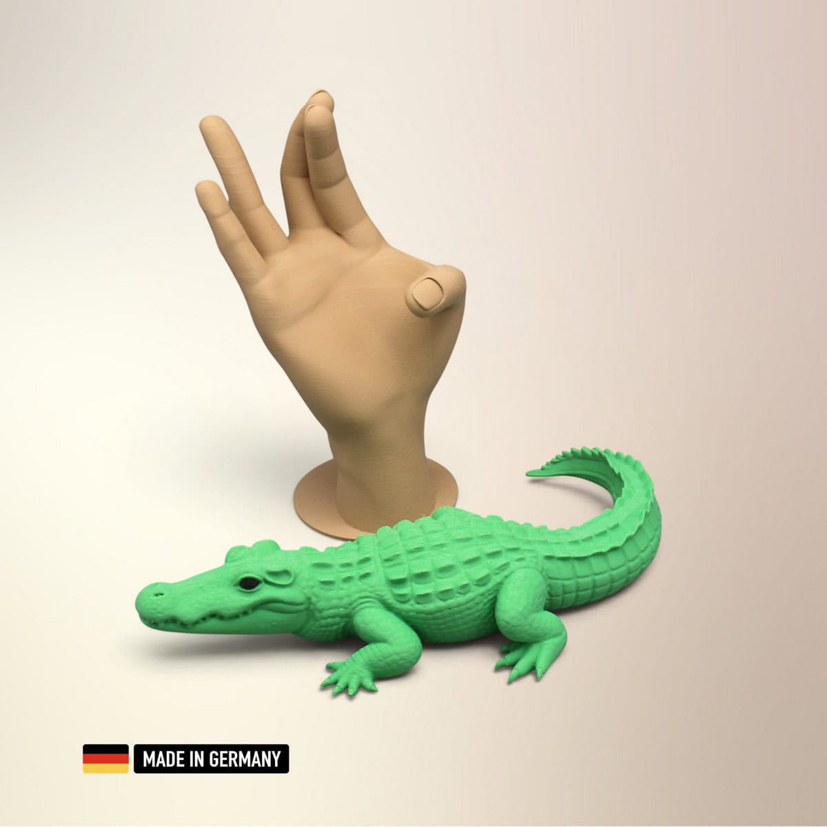 krokodil xxl figur grün mit schwarzen augen – große reptilien dekofigur