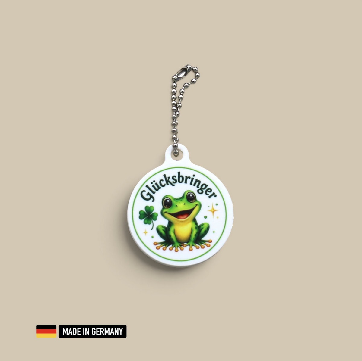 frosch glücksbringer schlüsselanhänger mit glücks kleeblatt – fröhliches motiv frosch glücksbringer schlüsselanhänger mit glücks kleeblatt – fröhliches motiv
