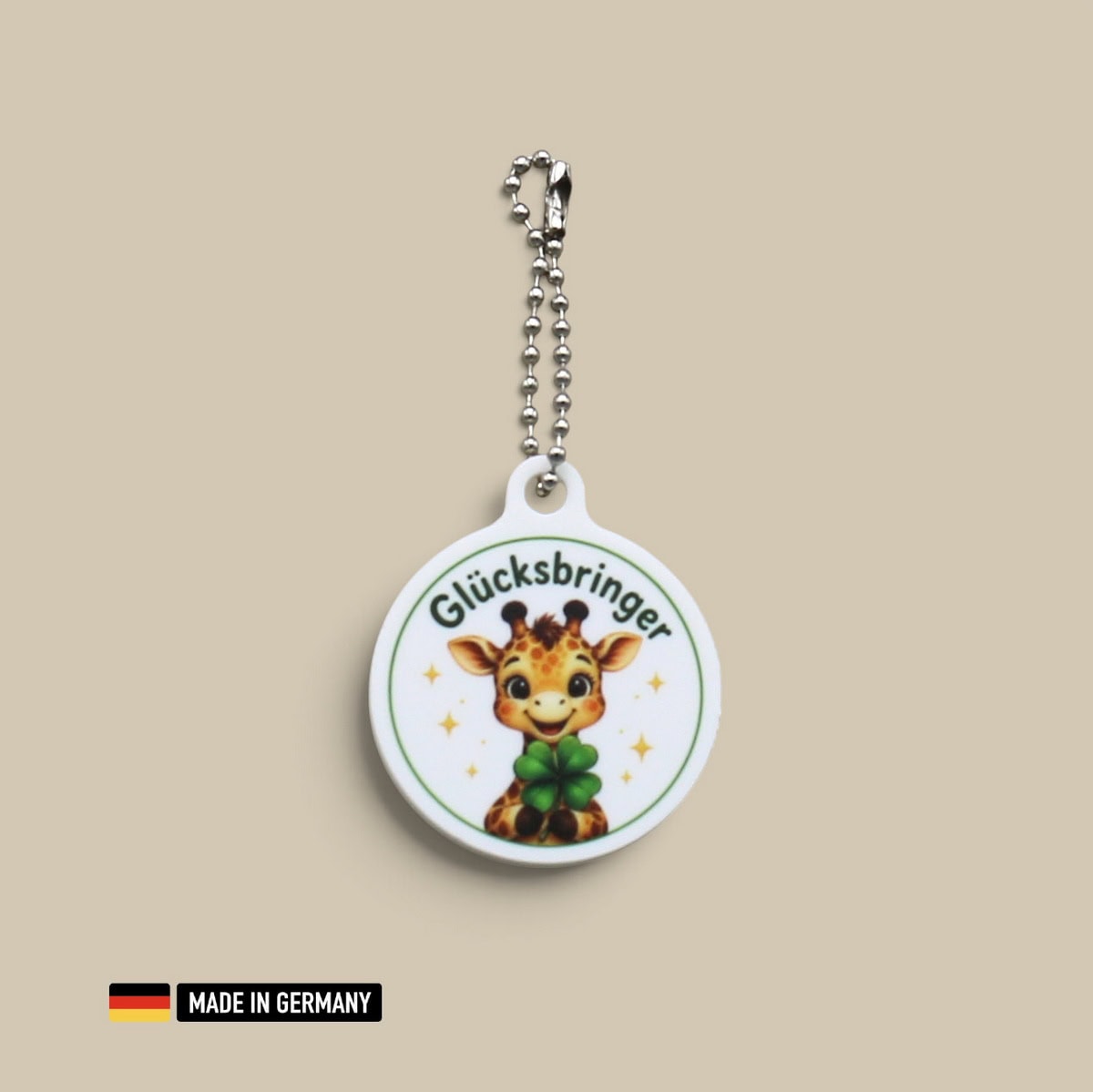 giraffen baby glücksbringer schlüsselanhänger giraffenkalb mit glücks kleeblatt giraffen baby glücksbringer schlüsselanhänger giraffenkalb mit glücks kleeblatt
