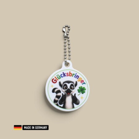 katta baby glücksbringer schlüsselanhänger mit glücks kleeblatt